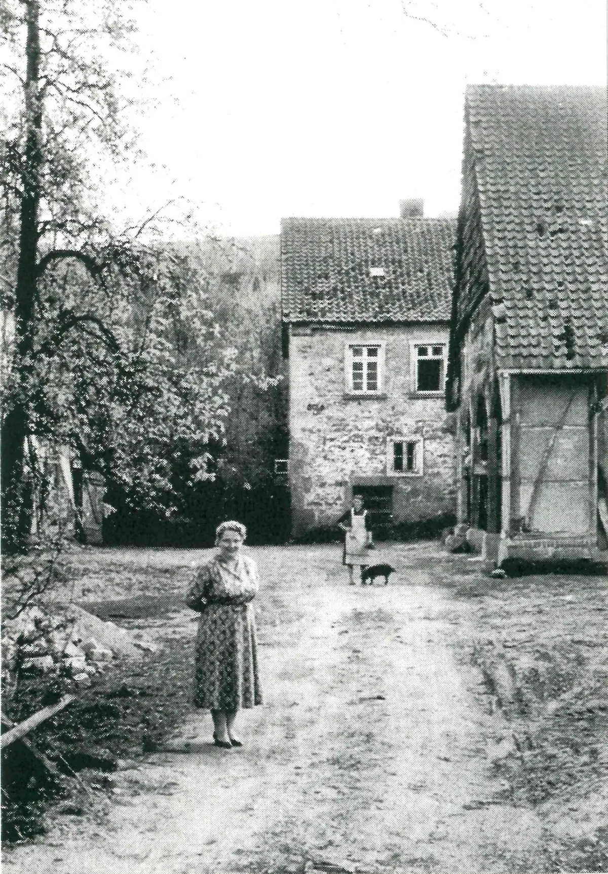 Mrs Richter in the revived mill yard